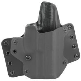BlackPoint Tactical Leather Wing Right Hand OWB Holster Fits HK VP9 and is made of leather and Kydex material